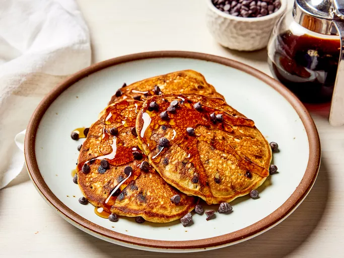 Mini-pancakes aux pépites de chocolat - recette simple et rapide