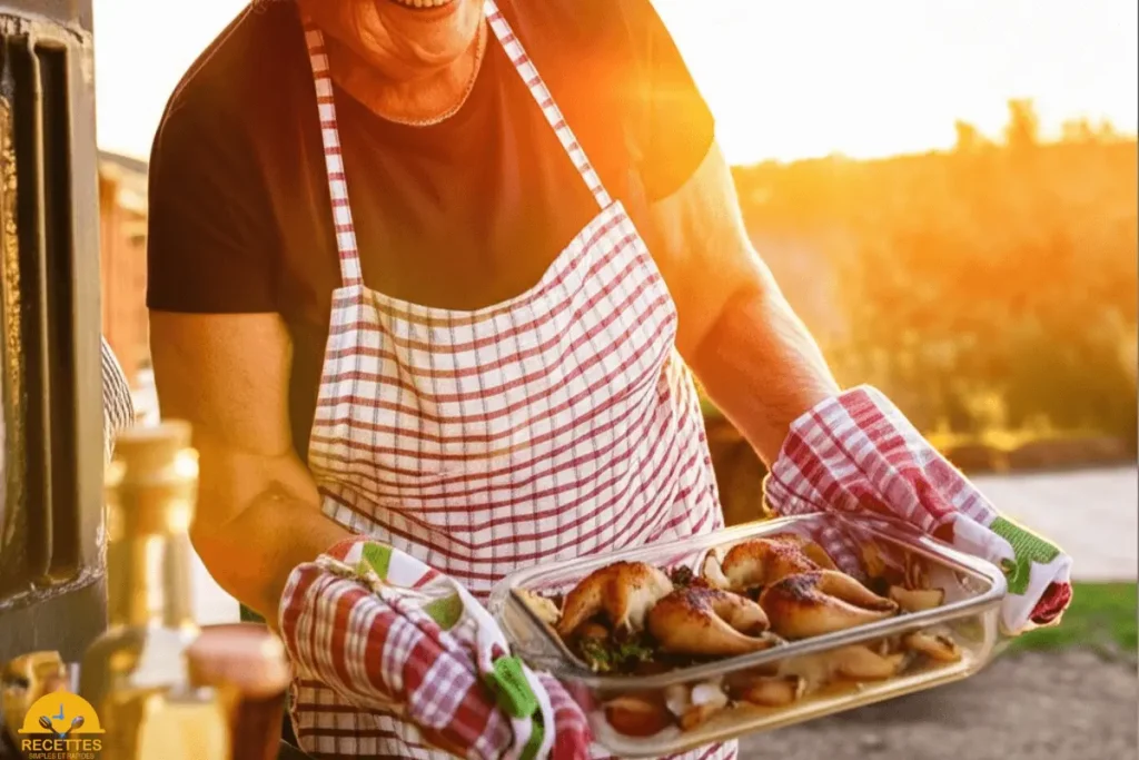 Cuisses de poulet rôties à l’ail et aux herbes